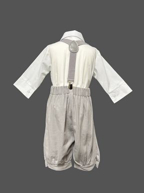 Stylish Baby Boy Outfit Set (0–24 Months) | Bow Tie, Suspenders & Cap