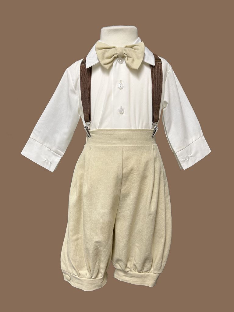 Stylish Baby Boy Outfit Set (0–24 Months) | Bow Tie, Suspenders & Cap