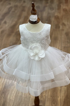 Sleeveless Double-Layer Skirt Baby Dress Elegant & Playful Look