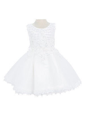 3D Floral Soft Tulle Toddler Girl Dress – A Delicate Fairytale Look