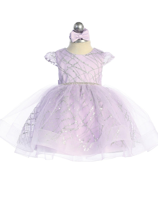 Lilac Sparkle Tulle Baby Dress – First Birthday & Special Occasion Outfit