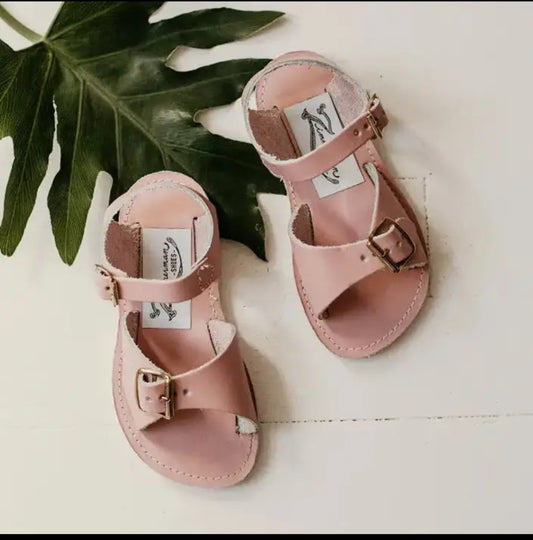 Classic Kids Leather Sandals – Adjustable Buckle Summer Shoes (Multiple Colors)