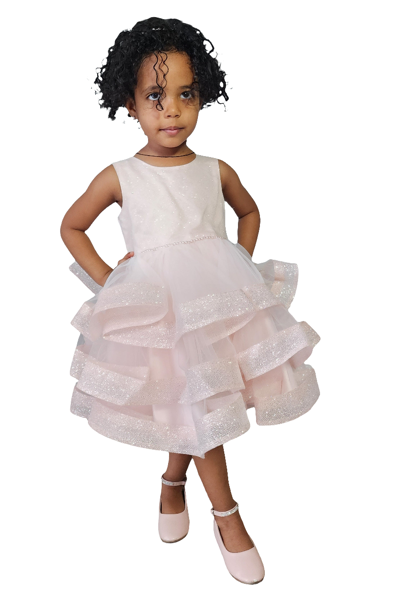 Sparkle princess layered tulle dress