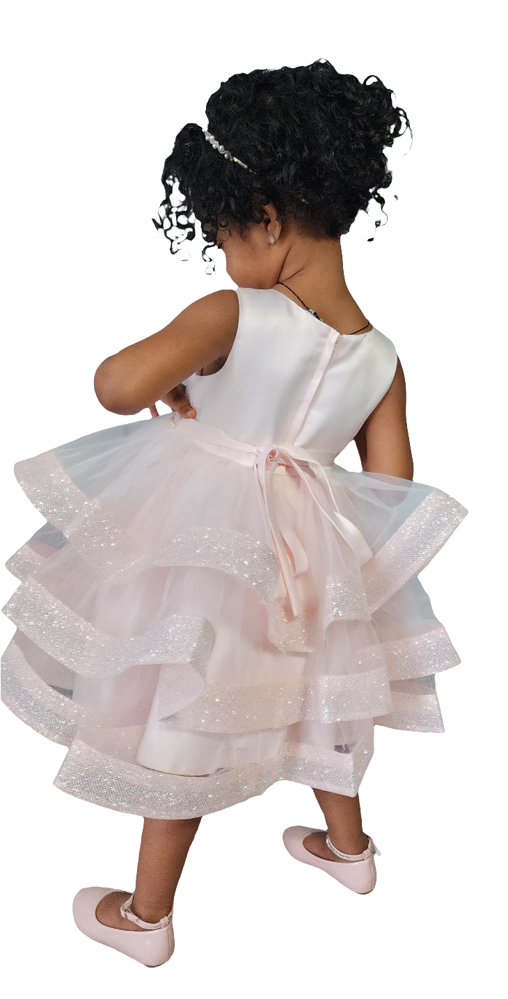 Sparkle princess layered tulle dress