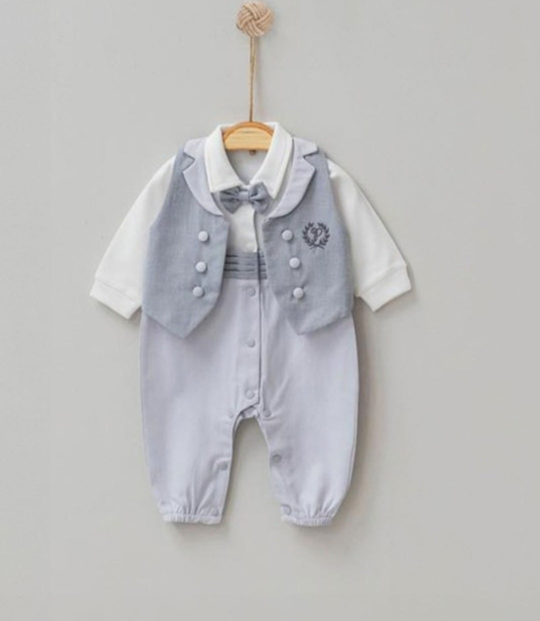 Coming-Home Baby Boy  Outfit in White$ Blue infant/newborn clothes